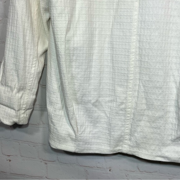 Free People Blazer Womens Size Small White Oversized Slouchy Textured Pockets - Picture 11 of 15
